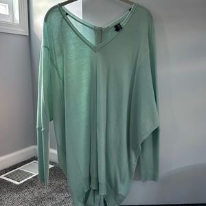 Marciano light weight oversized mint green zip back sweater, used once